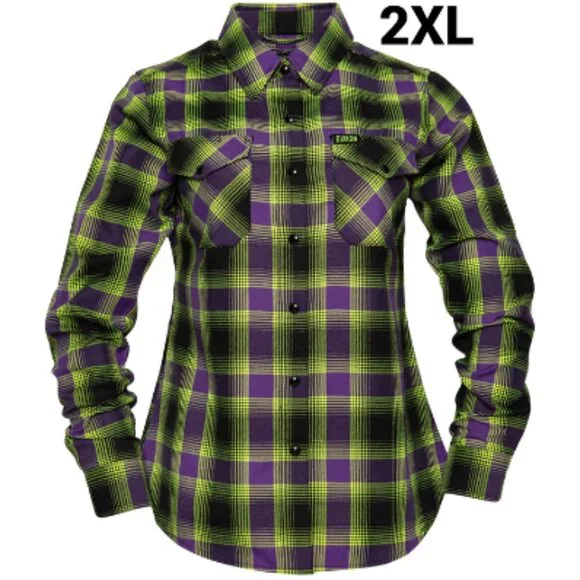 DIXXON Flannel x ROB ZOMBIE Collab Flannel Shirt- Women's 2XL - Picture 2 of 10